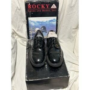 Rocky Men's High Gloss Dress Oxford Shoe Black Military Police Uniform Size 10.5